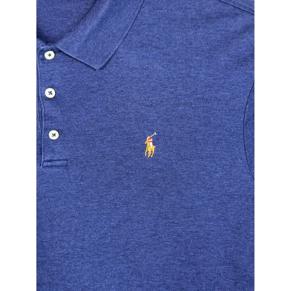 Polo Ralph‎ Lauren Polo Shirt Mens XL Navy Blue Classic Fit Multi-Colored Pony